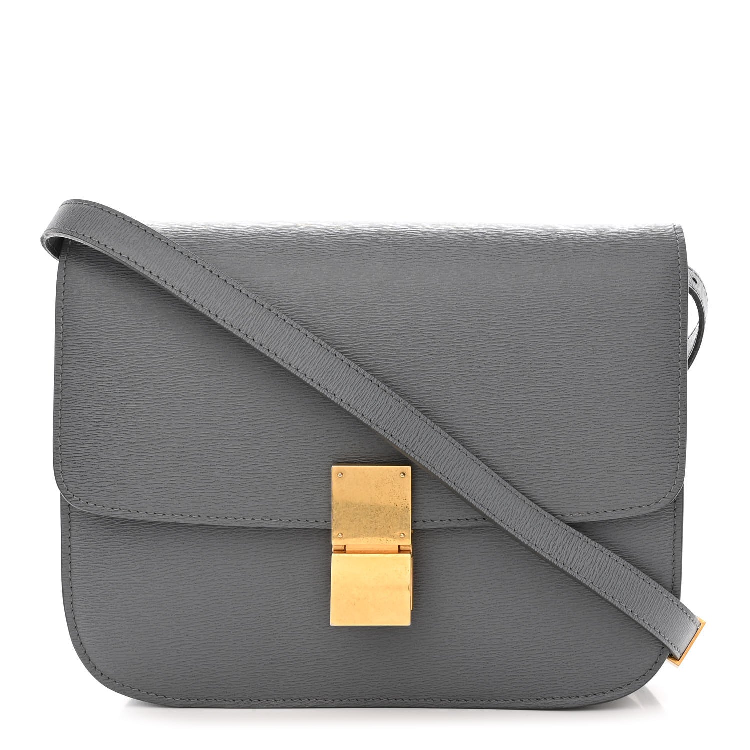 Celine Liege Calfskin Medium Classic Box Flap Bag Medium Grey 1 of 11