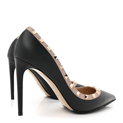 Valentino Garavani Nappa Rockstud 100mm Pumps 41.5 Black Poudre 4 of 16
