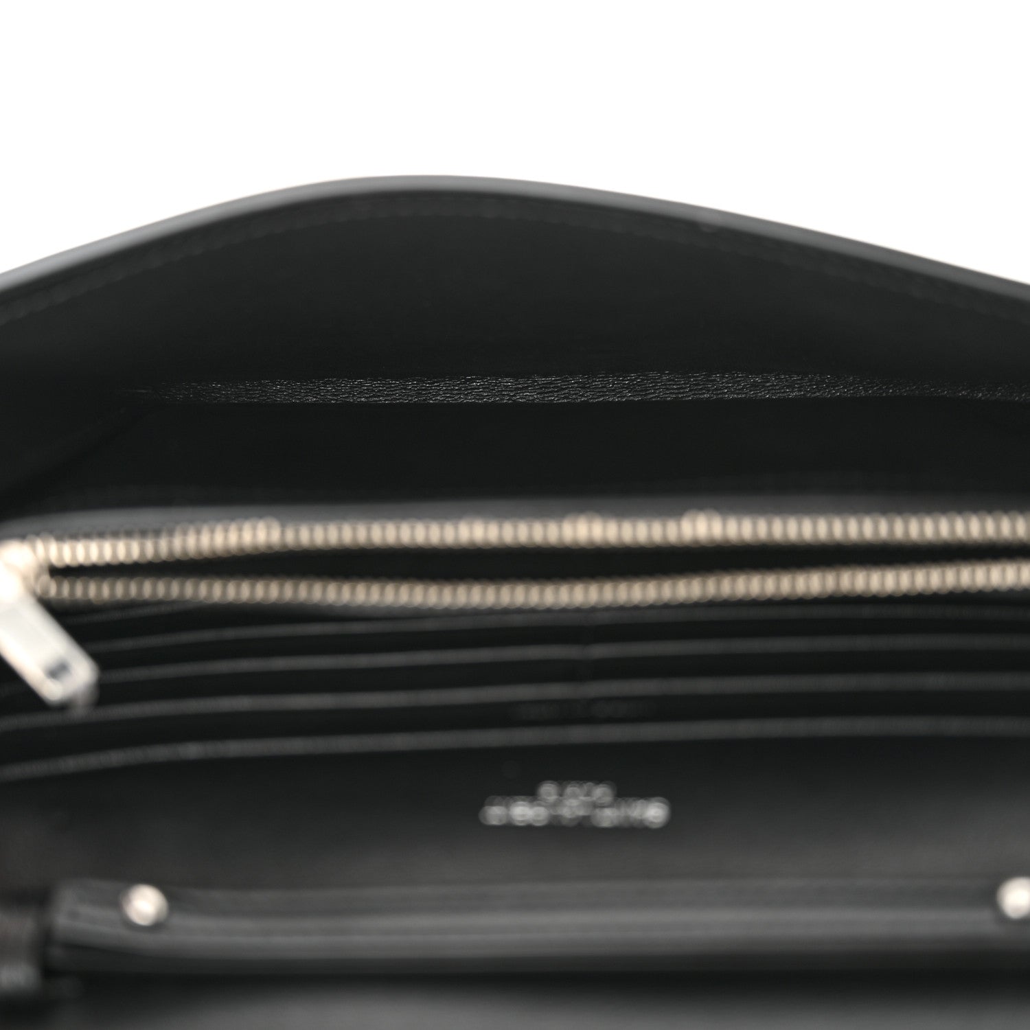 Saint Laurent Glazed Calfskin Cassandre Wallet On Chain WOC Black 5 of 11