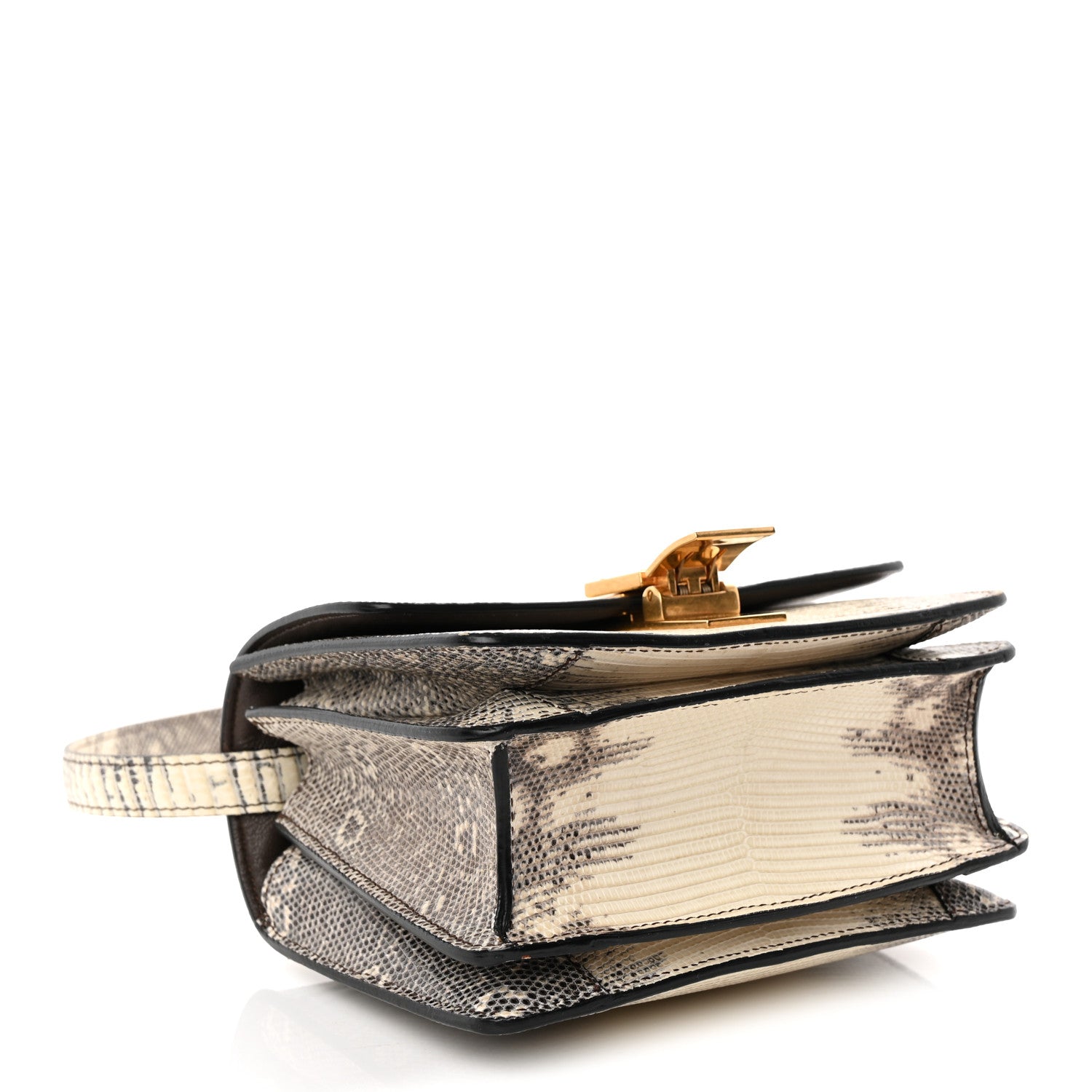 Celine Lizard Small Classic Box Flap Bag Natural 4 of 13