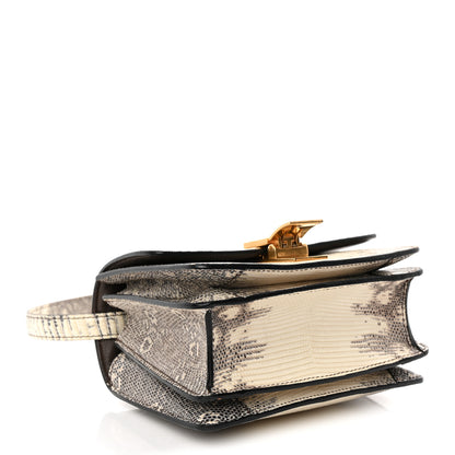 Celine Lizard Small Classic Box Flap Bag Natural 4 of 13