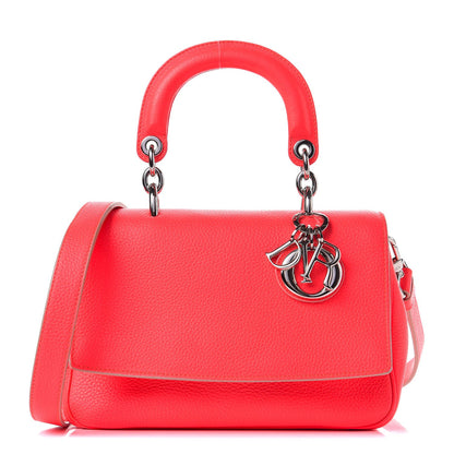 Christian Dior Bullcalf Mini Be Dior Satchel Fluorescent Goji Pink 1 of 6