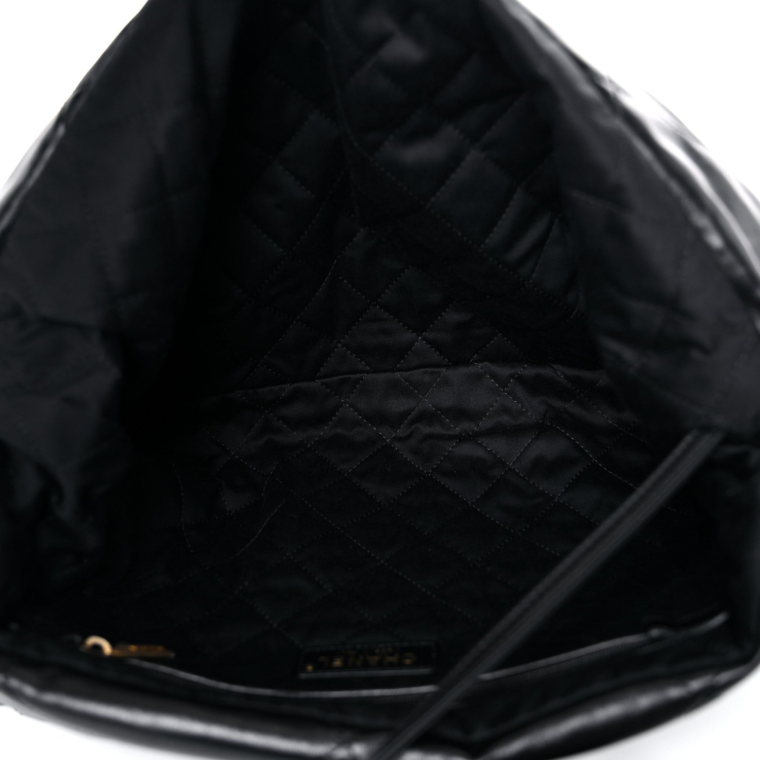 Chanel Shiny Calfskin Quilted Chanel 22 Black 6 of 10