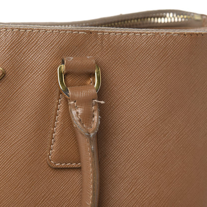 Prada Saffiano Large Galleria Double Zip Tote Caramel 14 of 20