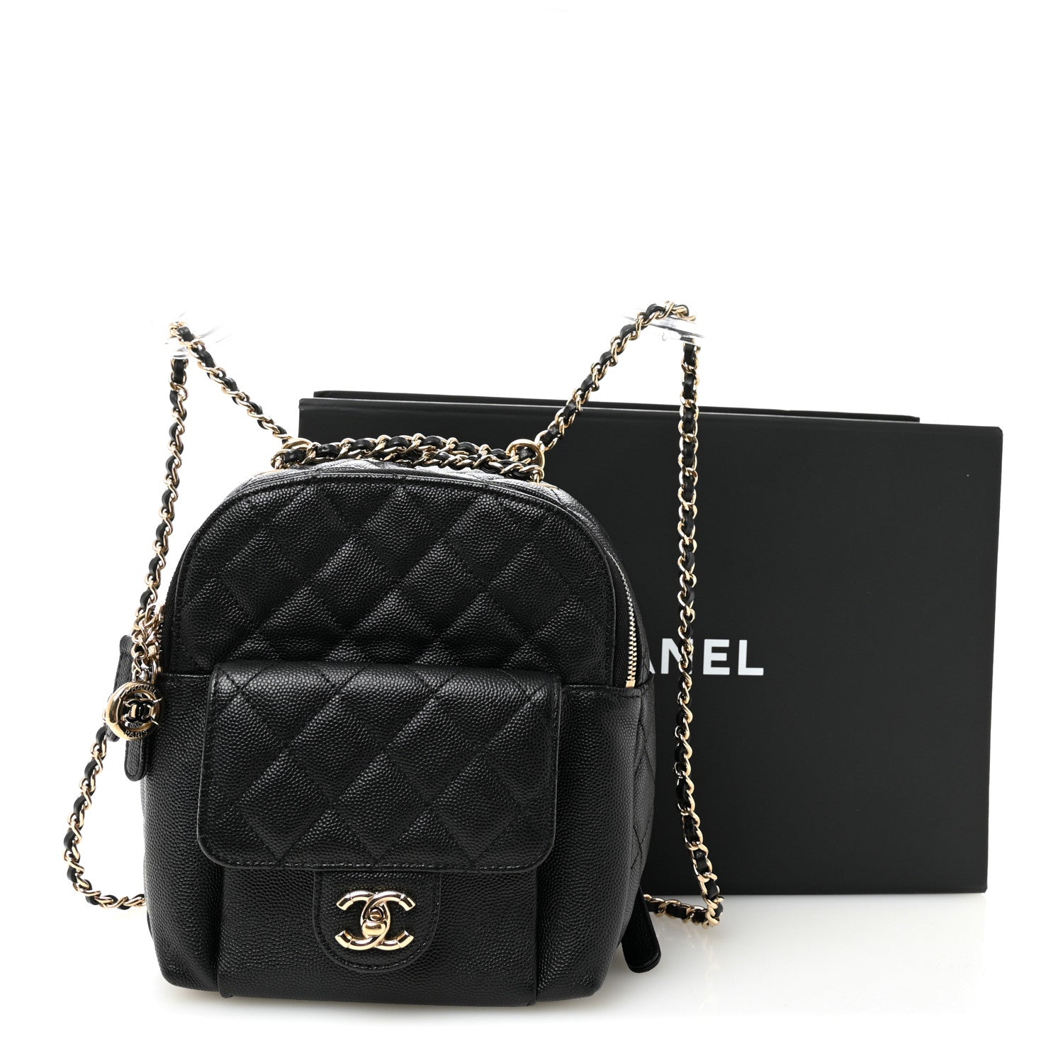 Chanel Caviar Quilted Small CC Day Backpack Black 11 of 20