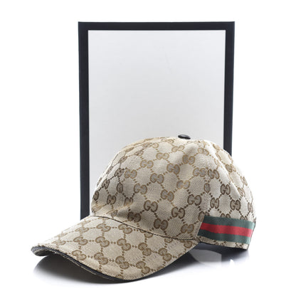 Gucci Monogram Web Baseball Hat XL Beige Cocoa 10 of 10