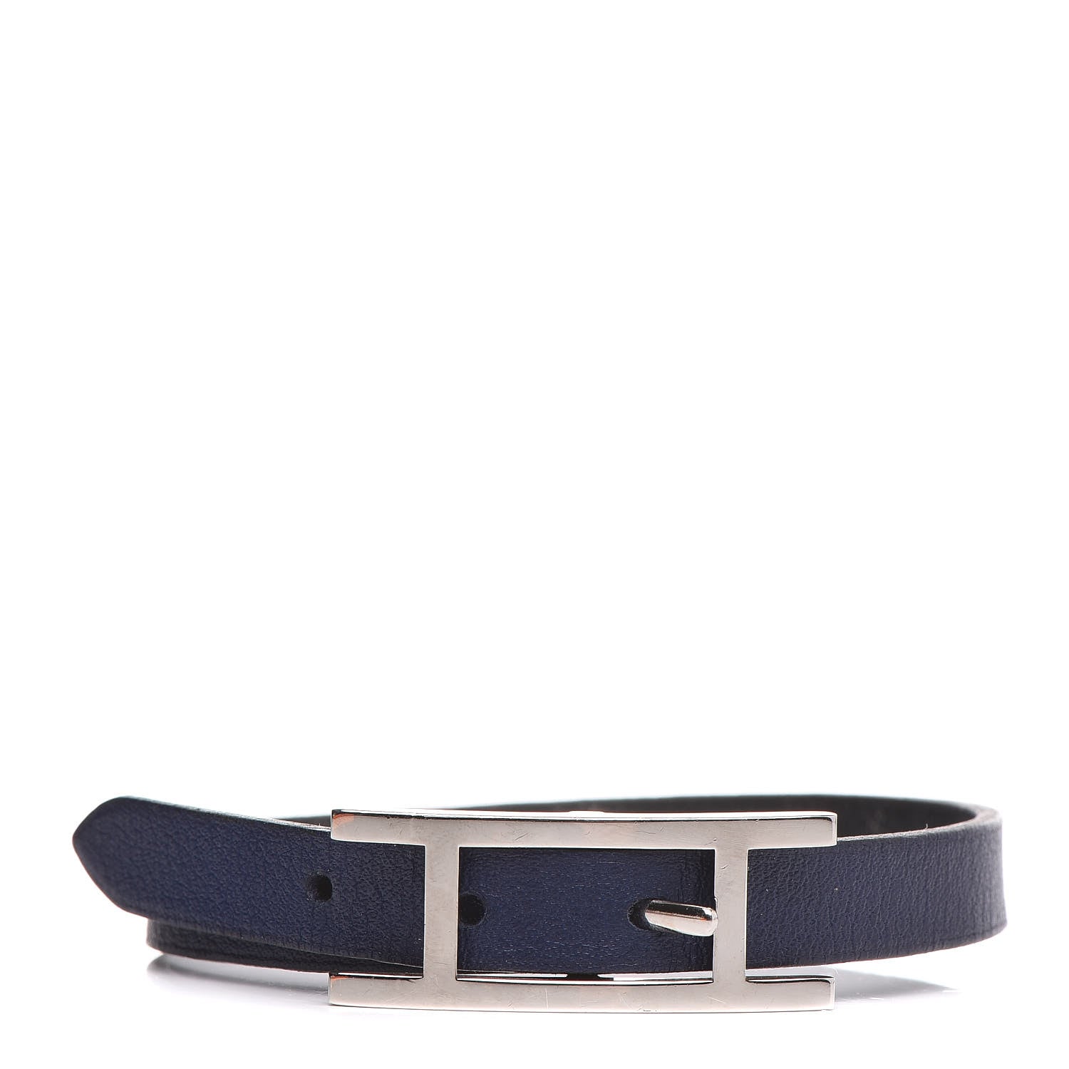 Hermes Swift Behapi Simple Tour Bracelet Black Bleu Saphir 1 of 7