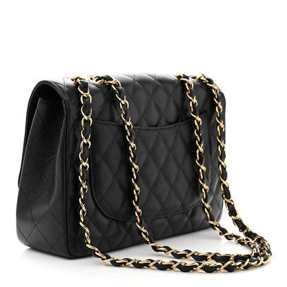 Chanel Caviar Quilted Jumbo Single Flap Black 3 of 11