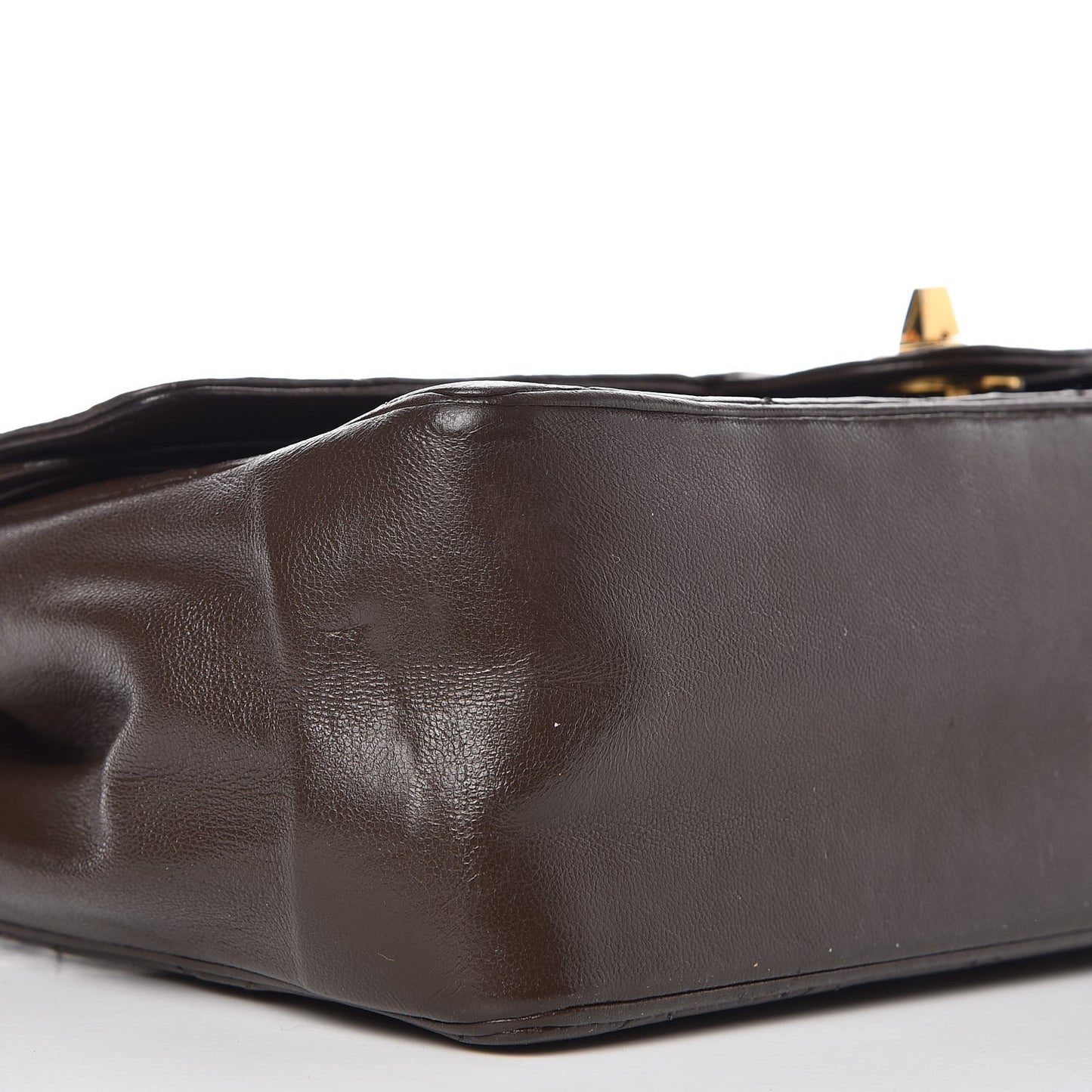 Lambskin Medium Double Flap Bijoux Chain Brown
