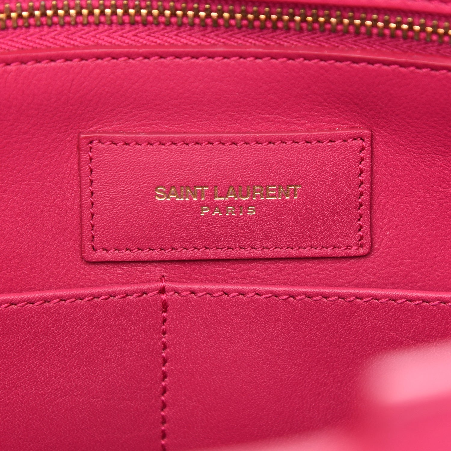 Saint Laurent Calfskin Medium Classic Y Cabas Fuchsia 6 of 8
