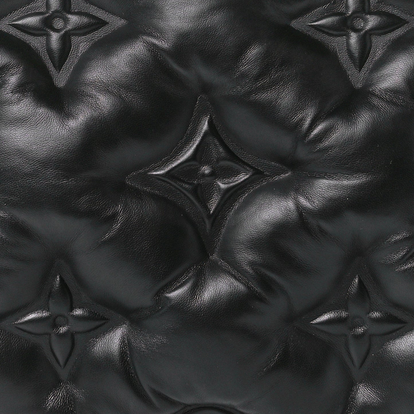 Lambskin Puffer A4 Pouch Black