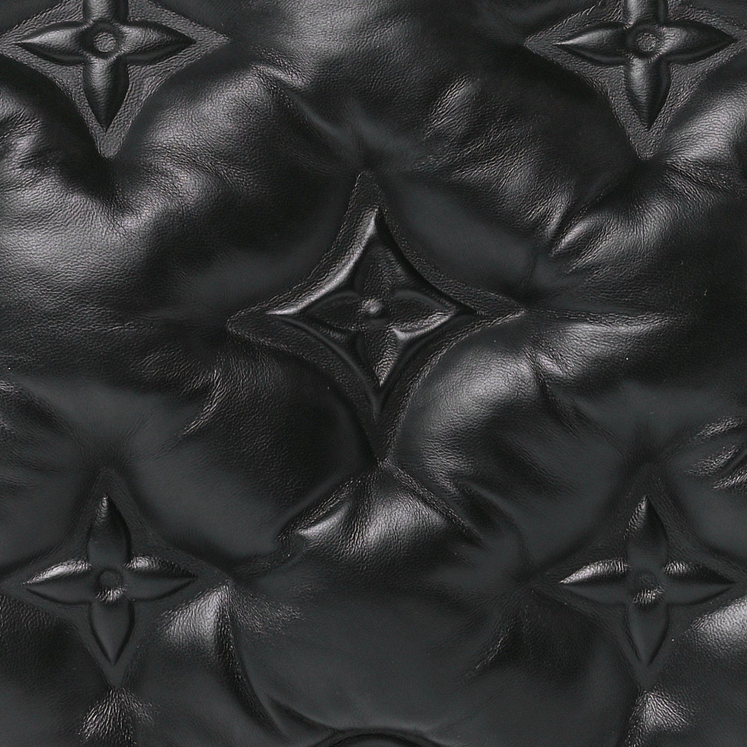 Louis Vuitton Lambskin Puffer A4 Pouch Black 8 of 11