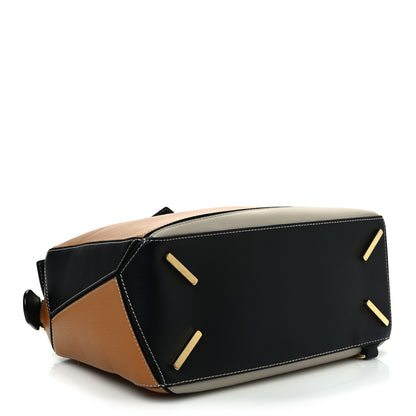 Loewe Grained Calfskin Medium Puzzle Bag Amber Light Oat 4 of 10