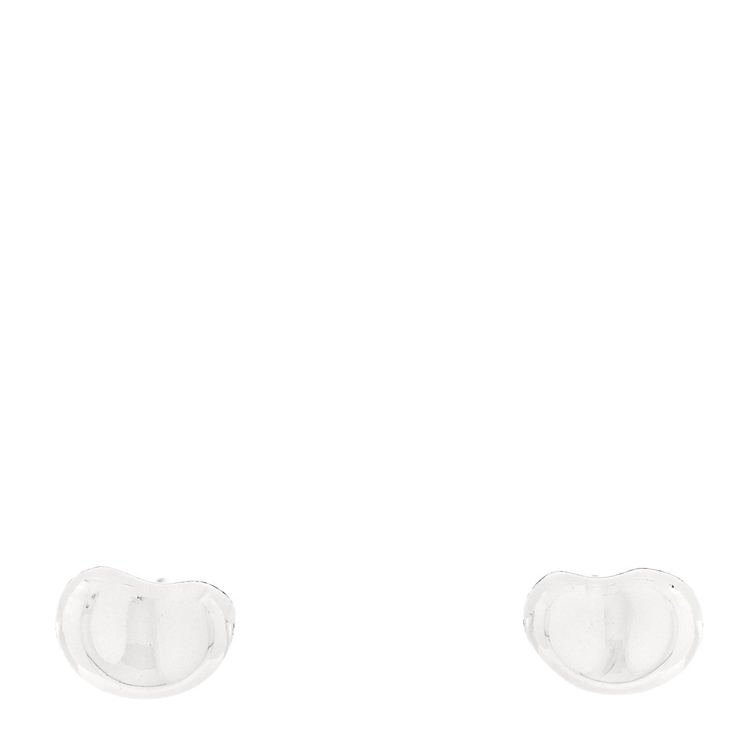 Tiffany Sterling Silver 11mm Elsa Peretti Bean Earrings 1 of 5