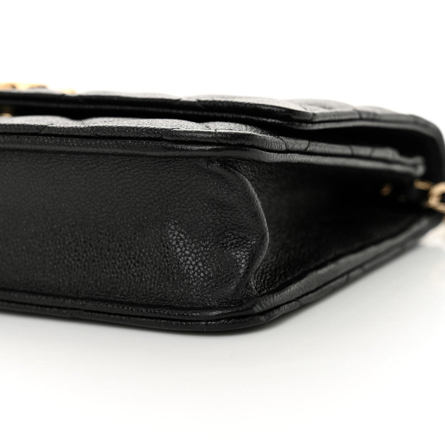 Chanel Caviar Quilted Textured CC Wallet On Chain WOC Black 11 of 11