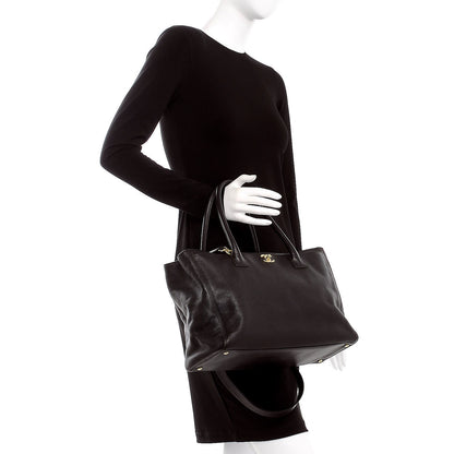Chanel Calfskin Cerf Executive Shopper Tote Dark Brown 2 of 12
