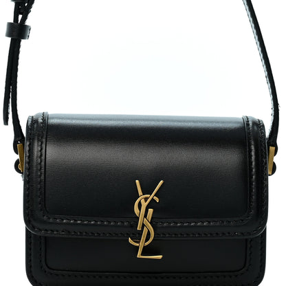 Saint Laurent Smooth Calfskin Micro Solferino Satchel Black 6 of 9