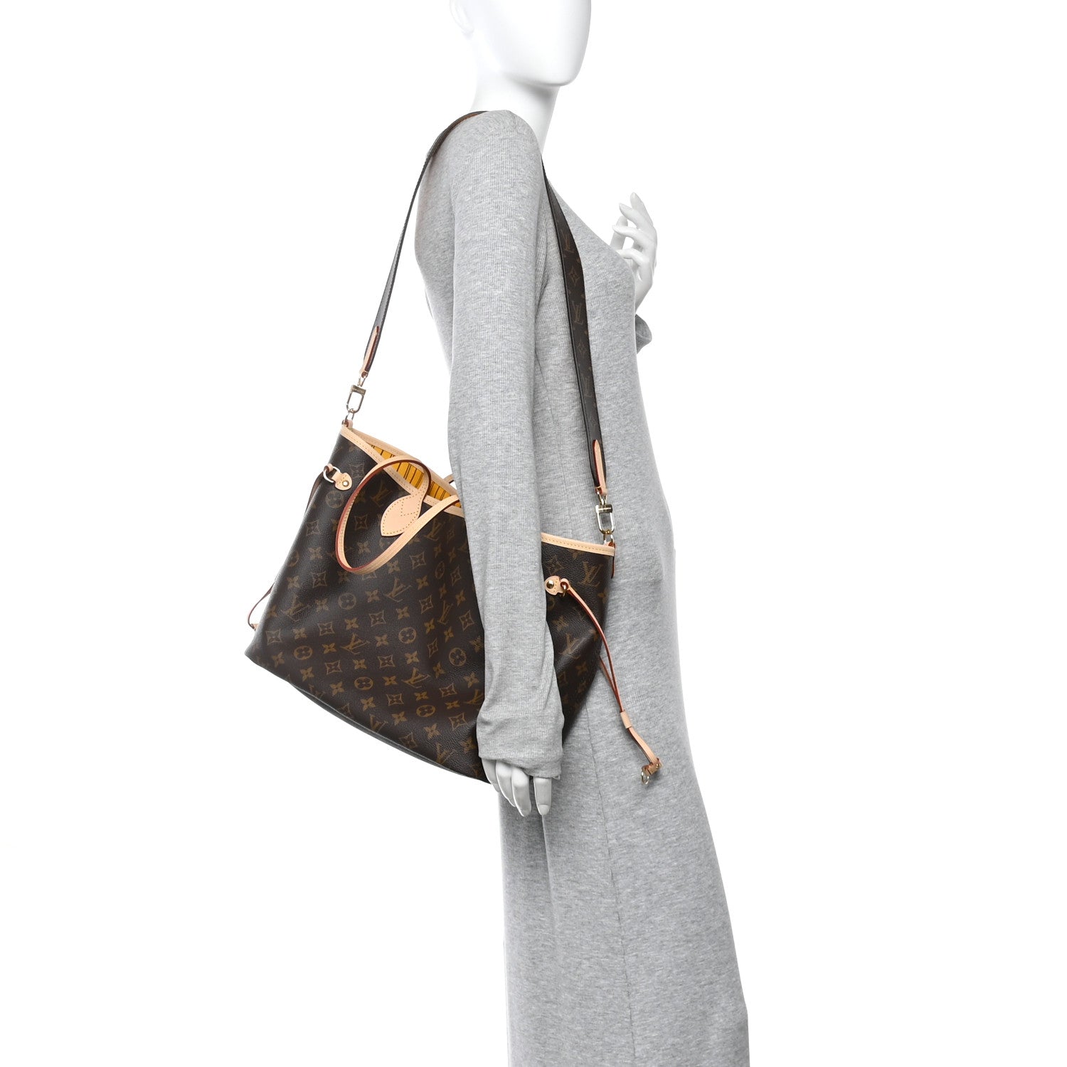 Louis Vuitton Monogram Inside Out Neverfull Bandouliere MM Jaune Safran 2 of 9
