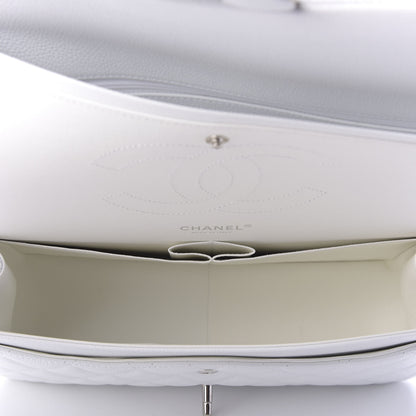 Chanel Caviar Quilted Jumbo Double Flap White 5 of 9