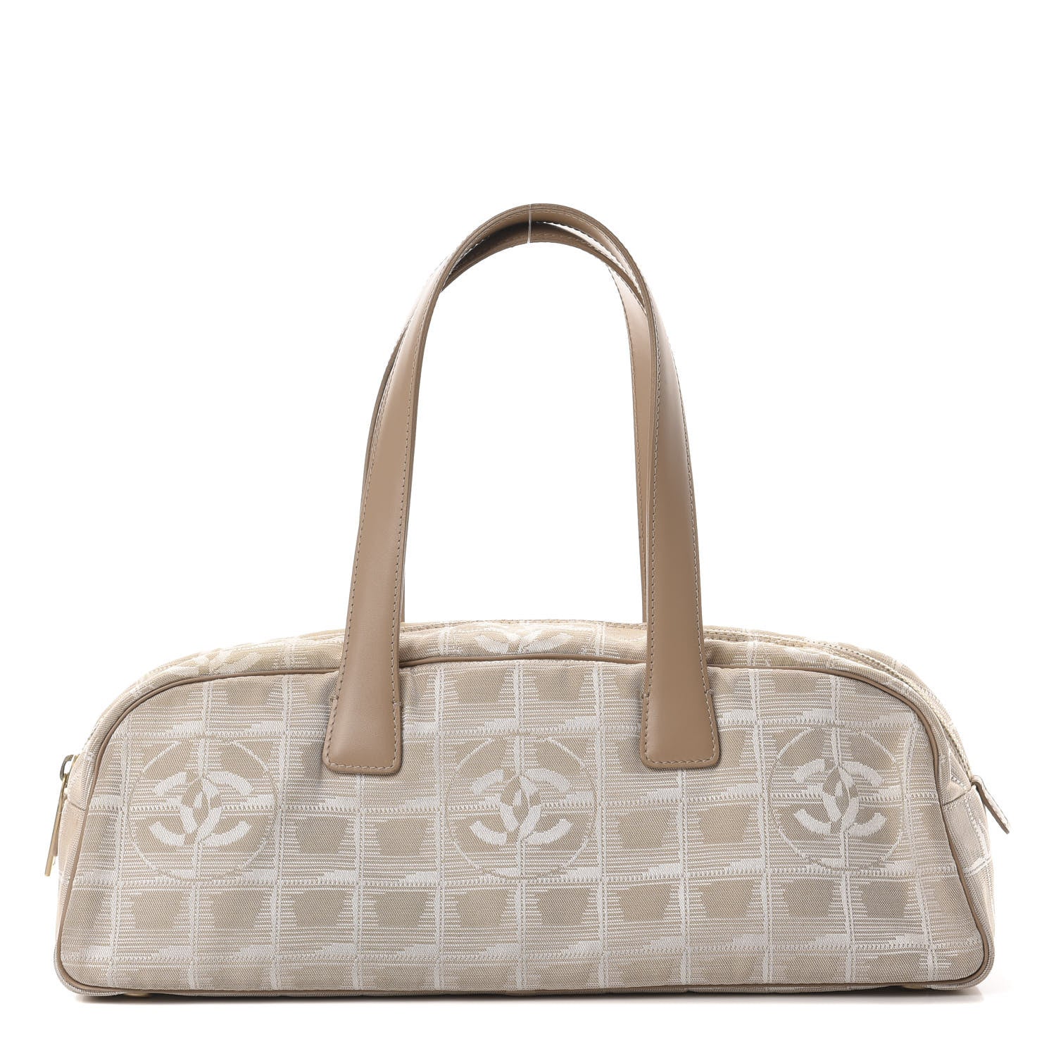 Chanel Nylon Travel Bowler Beige 1 of 14