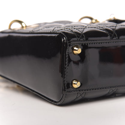 Christian Dior Patent Cannage Mini Lady Dior Black 7 of 10