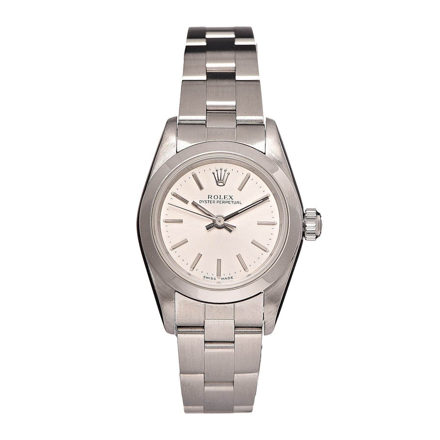 Stainless Steel 24mm Oyster Perpetual Watch Silver 76080