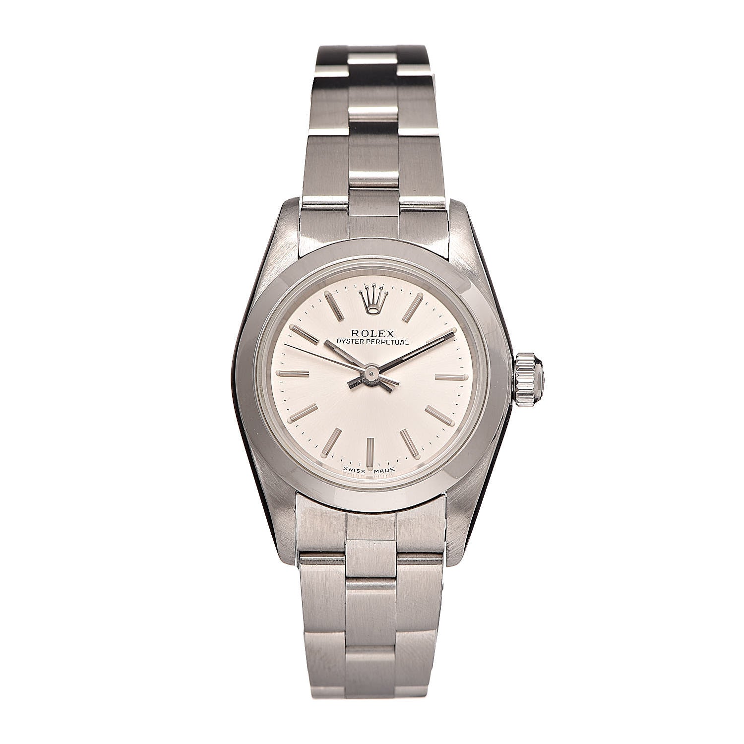 Rolex Stainless Steel 24mm Oyster Perpetual Watch Silver 76080 1 of 7