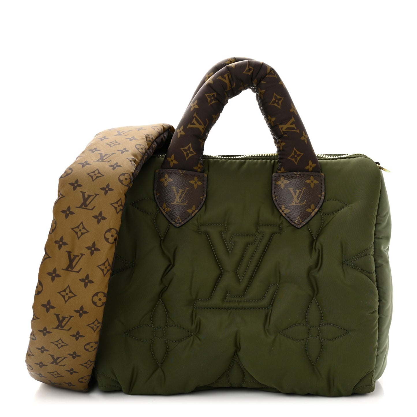 LOUIS VUITTON Econyl Mini Monogram Pillow Speedy Bandouliere 25 Khaki