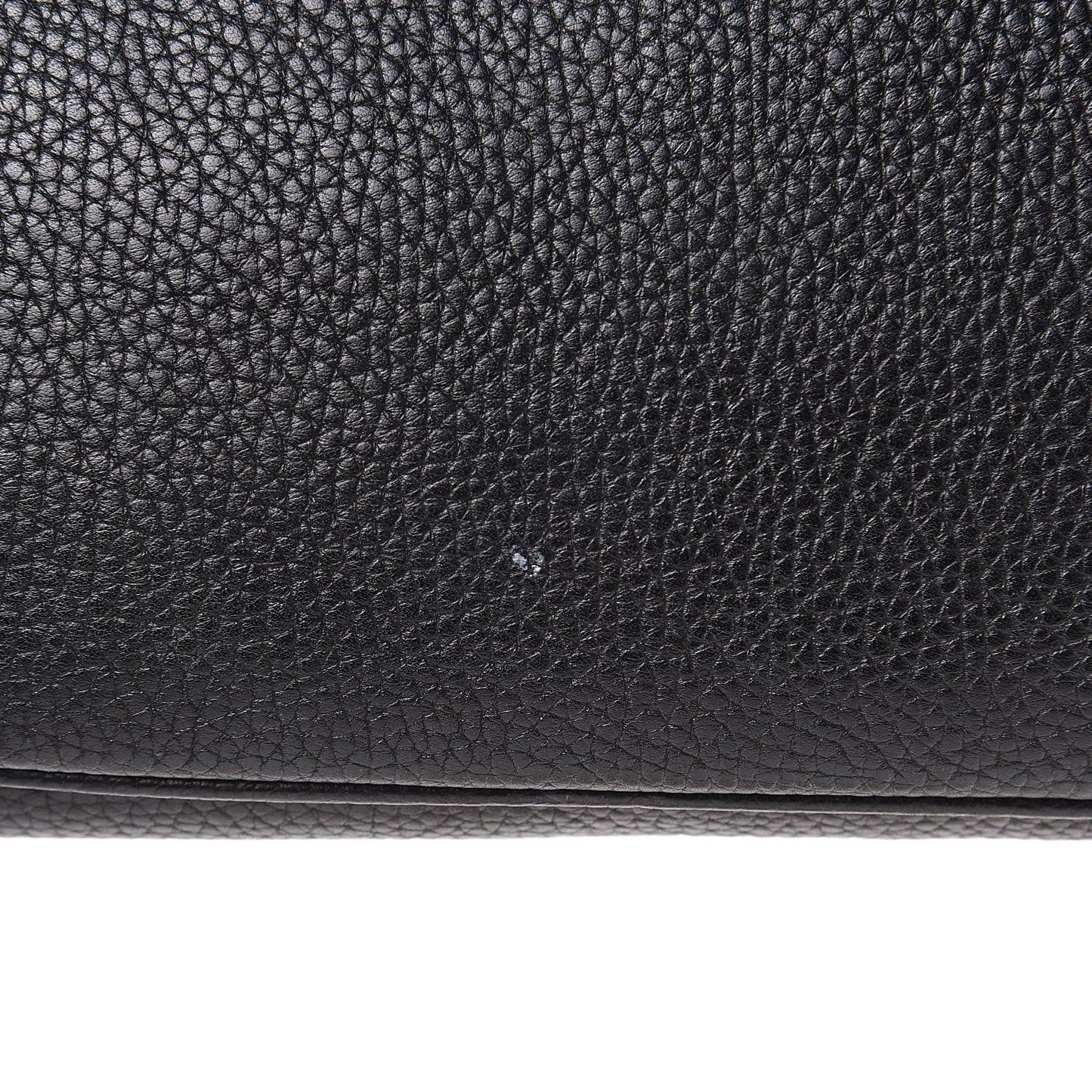 Pebbled Calfskin Medium Soho Flap Crossbody Black