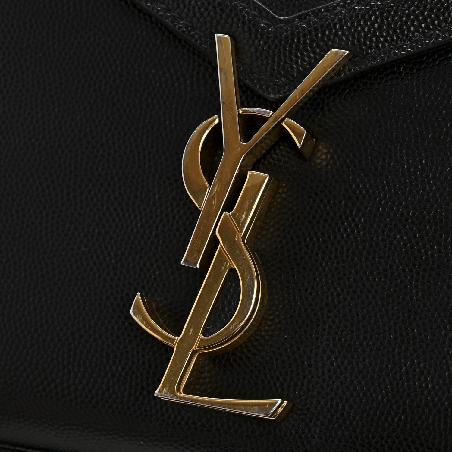Saint Laurent Grain de Poudre Mini Classic Monogram Cassandra Top Handle Black 11 of 13