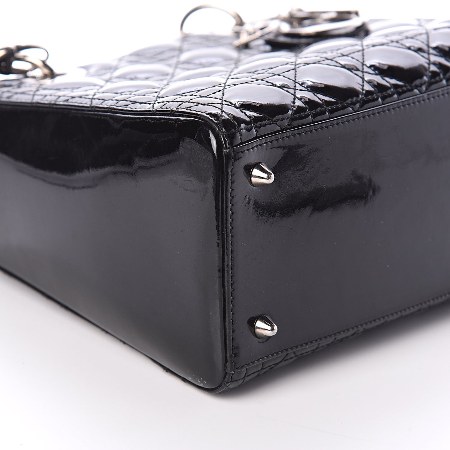 Patent Cannage Medium Lady Dior Black