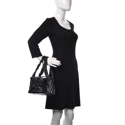 Chanel Distressed Lambskin Small Lady Braid Tote Black 2 of 10