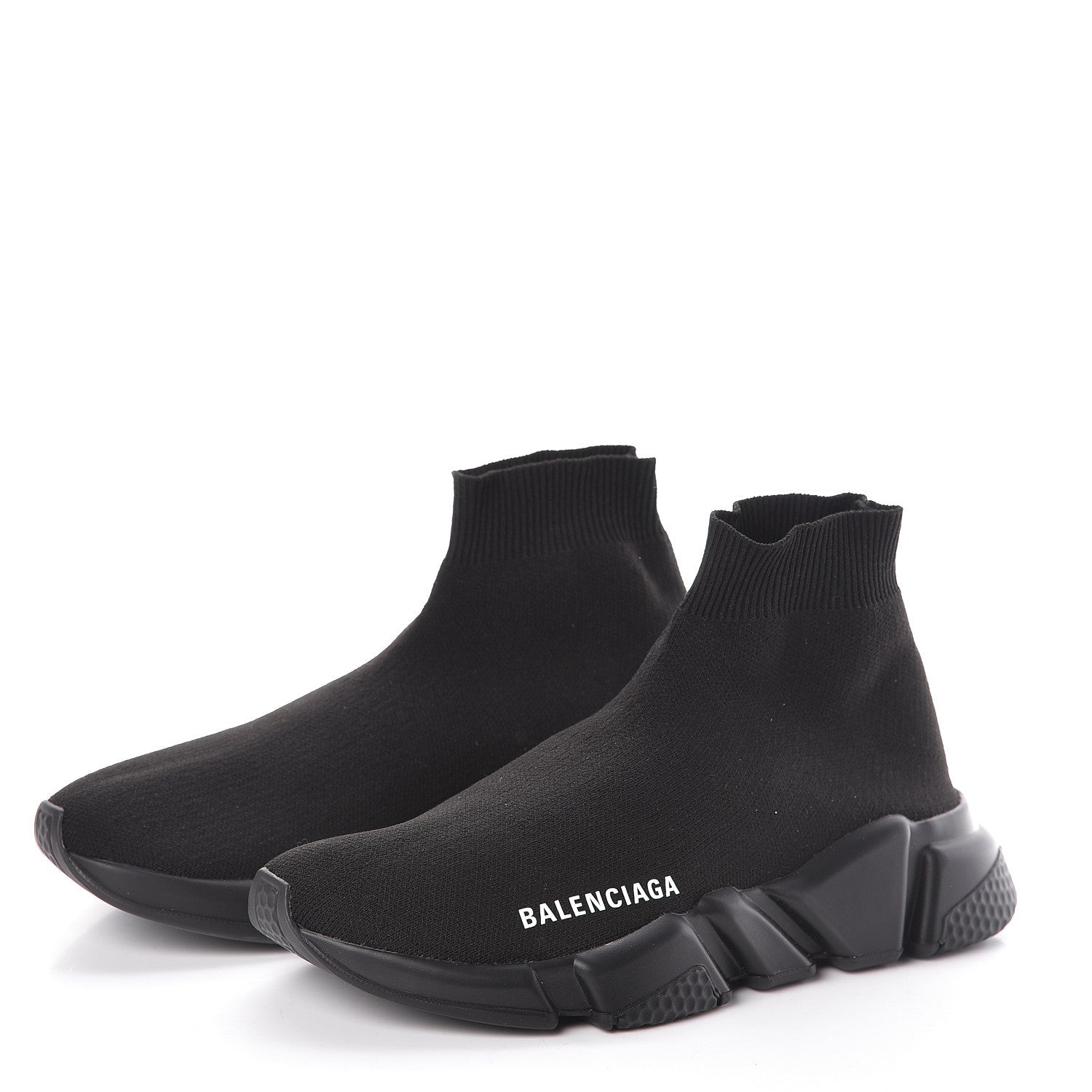 Balenciaga Neoprene Knit Womens Speed Sneakers 36 Black 3 of 8