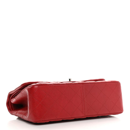 Chanel Caviar Quilted Jumbo Double Flap Red 4 of 9
