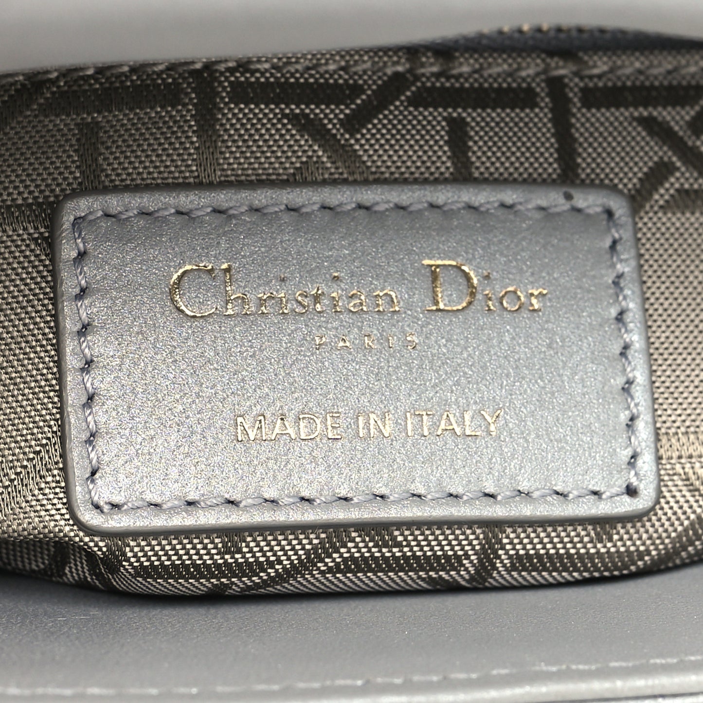 Lambskin Cannage Mini Lady Dior Gray Opaline