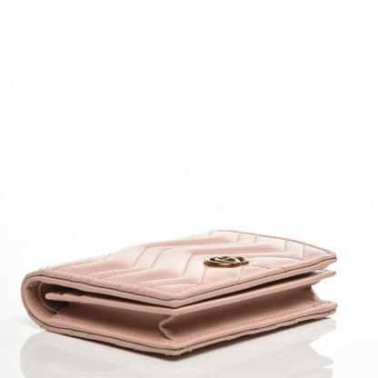 Gucci Calfskin Matelasse GG Marmont Card Case Perfect Pink 4 of 6