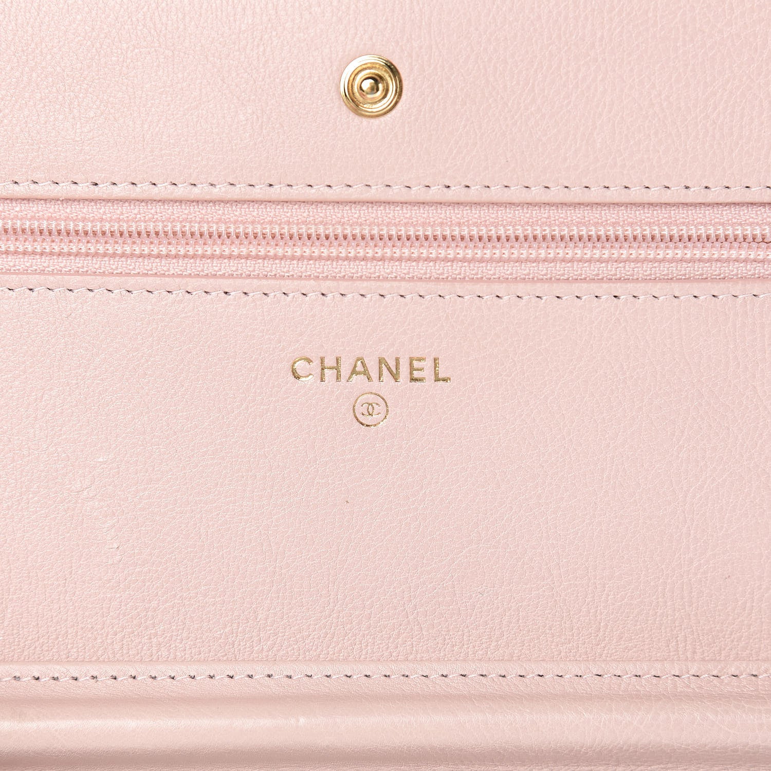 Chanel Calfskin Chevron Quilted Wallet On Chain WOC Pink 6 of 16