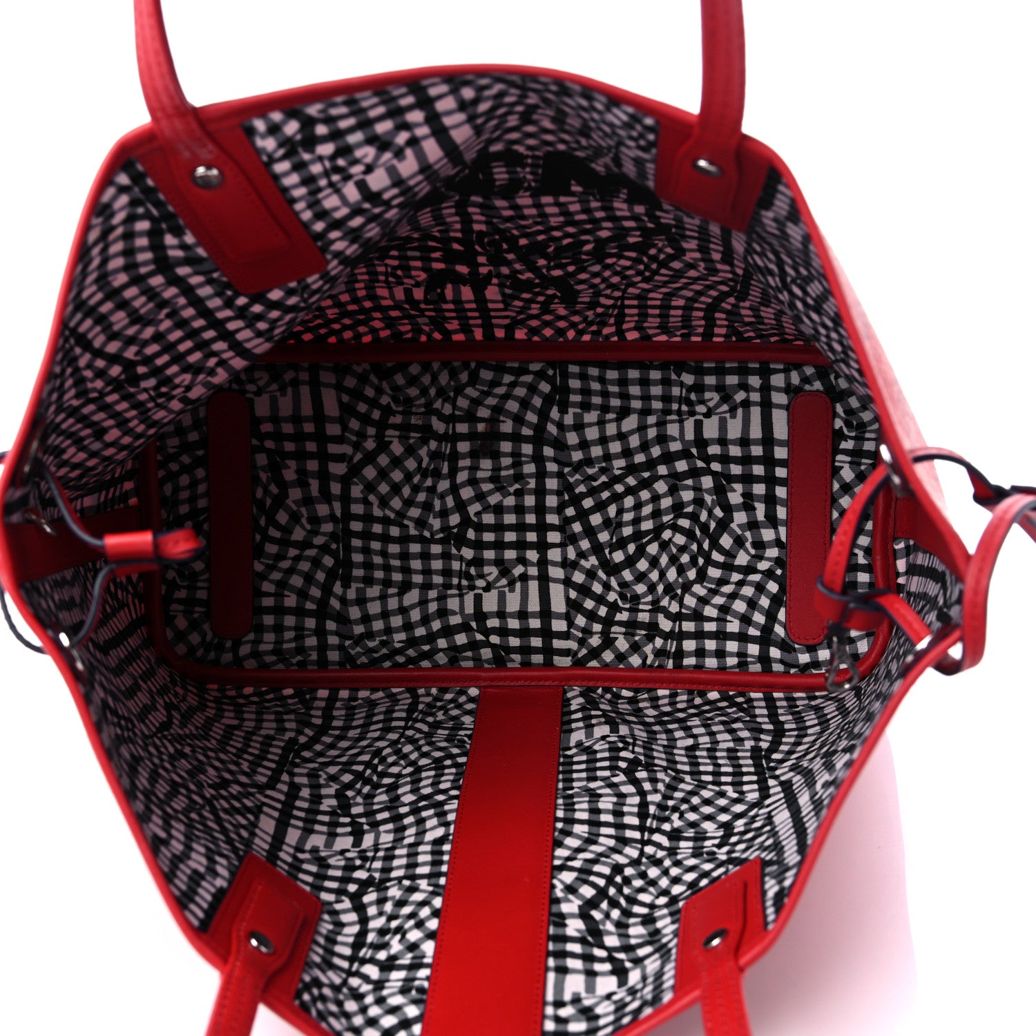 MCM Visetos Medium Liz Reversible Shopper Tote Ruby Red 5 of 16