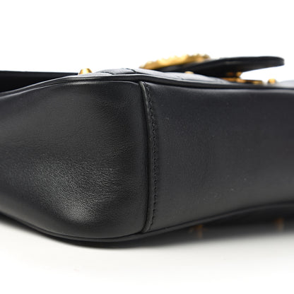 Gucci Calfskin Matelasse Studded Small Pearly GG Marmont Shoulder Bag Black 8 of 11