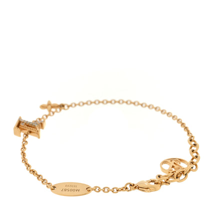 Louis Vuitton Metal Crystal LV Iconic Bracelet Gold 2 of 3