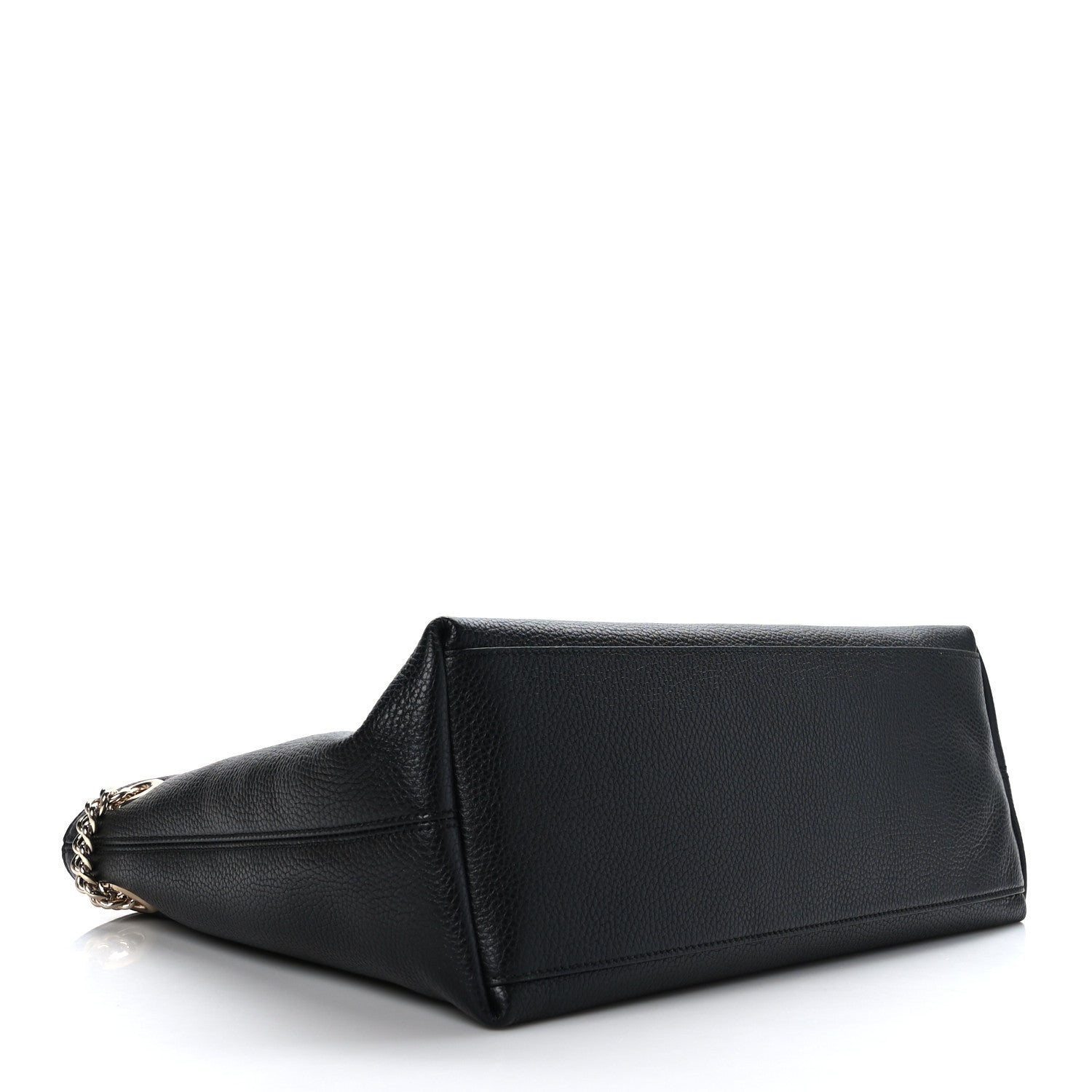 Gucci Pebbled Calfskin Medium Soho Chain Shoulder Bag Black 4 of 10