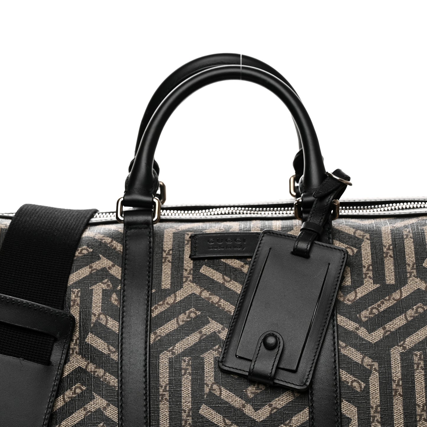 GG Supreme Monogram Caleido Medium Duffle Black
