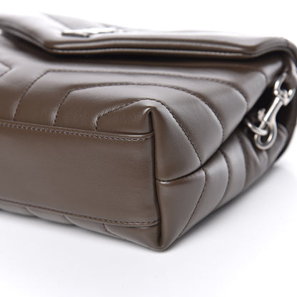 Saint Laurent Calfskin Y Quilted Monogram Toy Loulou Crossbody Bag Faggio 6 of 12
