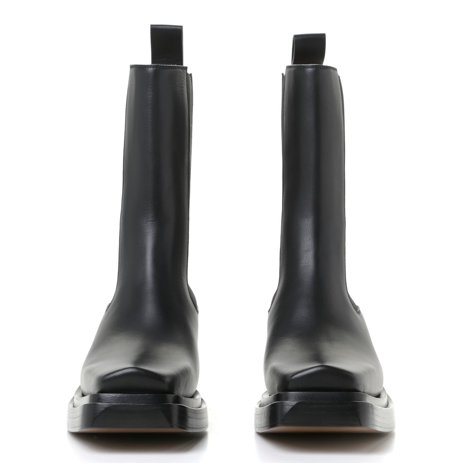 Bottega Veneta Calfskin Lean Mid-Calf Boots 38 Black 4 of 11