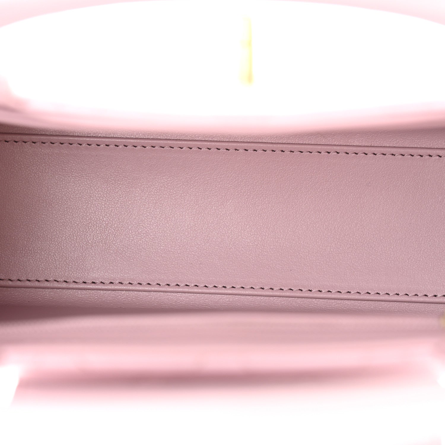 Chanel Shiny Aged Calfskin Quilted Nano Kelly Shopper Light Pink 5 of 10