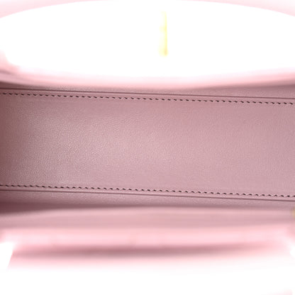 Chanel Shiny Aged Calfskin Quilted Nano Kelly Shopper Light Pink 5 of 10