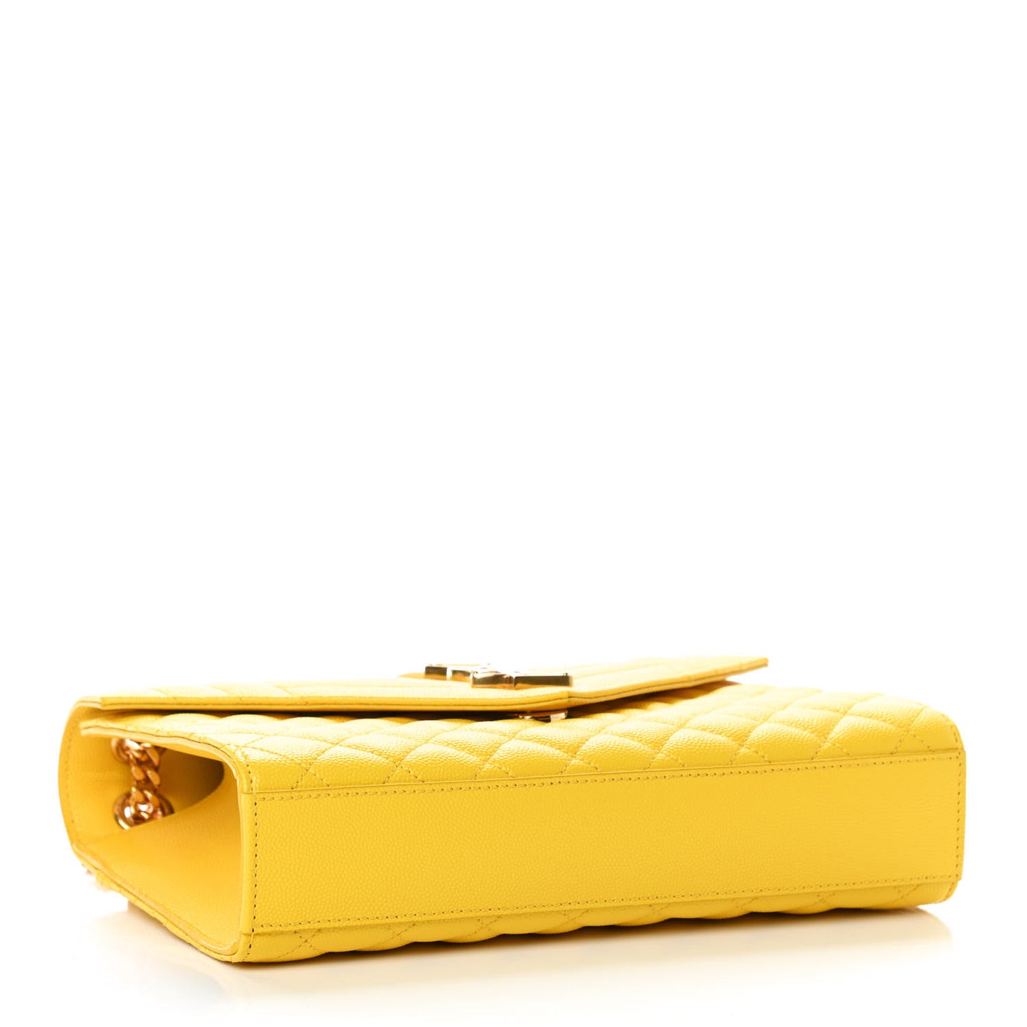Grain De Poudre Textured Mixed Matelasse Triquilt Medium Monogram Satchel Mimosa