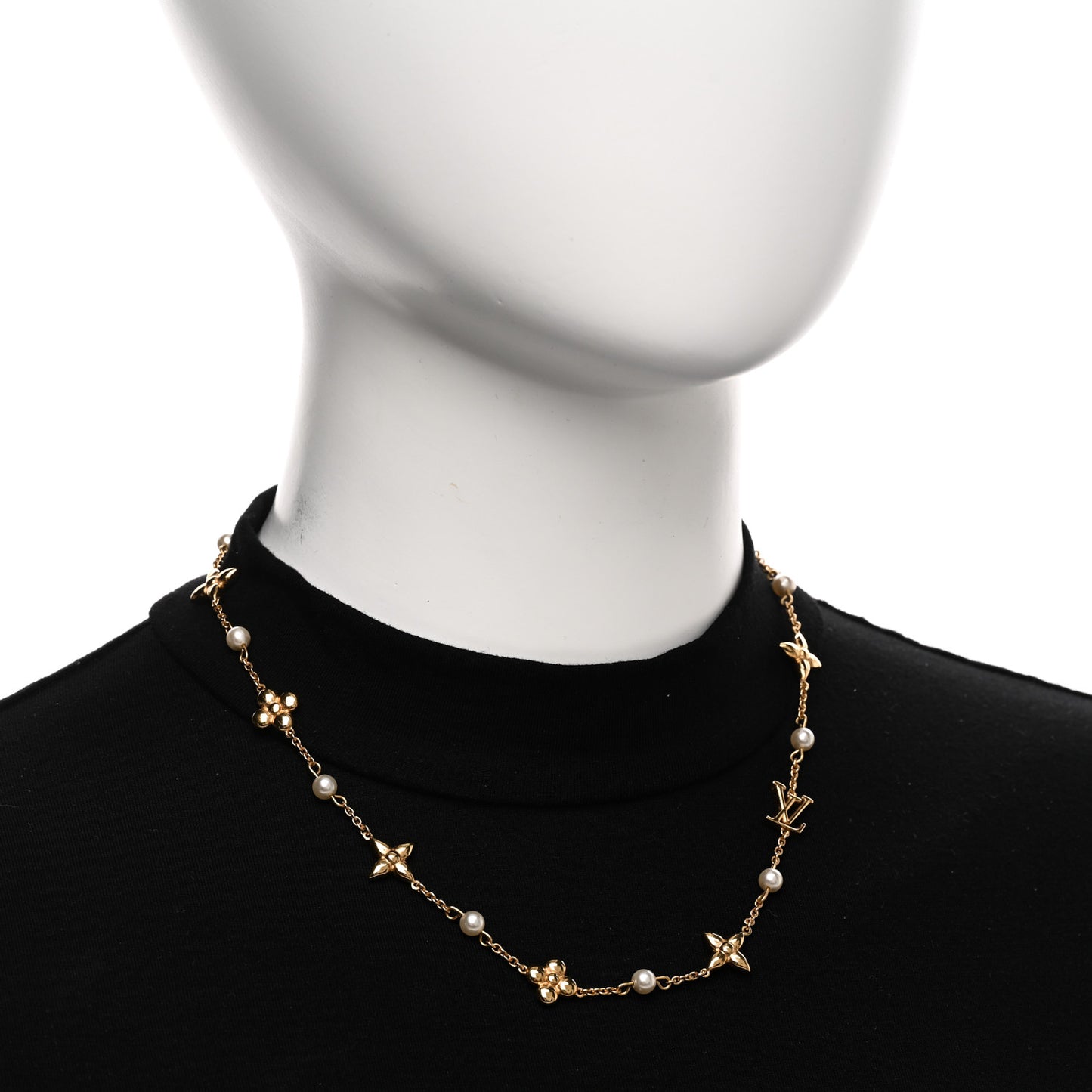 Metal Resin Louisa Necklace Gold