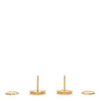 Van Cleef & Arpels 18K Yellow Gold Mother of Pearl Sweet Alhambra Earrings 3 of 5