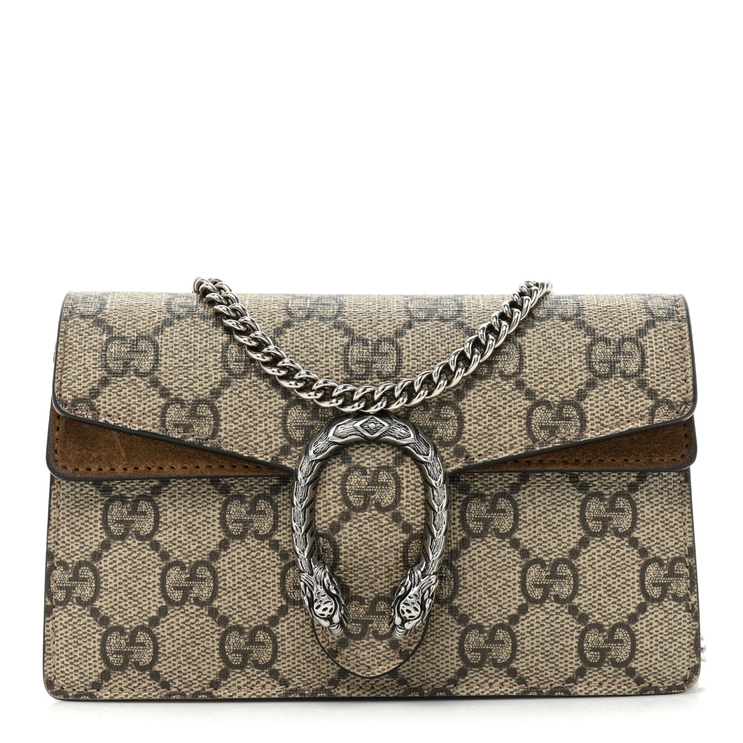 GG Supreme Monogram Super Mini Dionysus Shoulder Bag Taupe